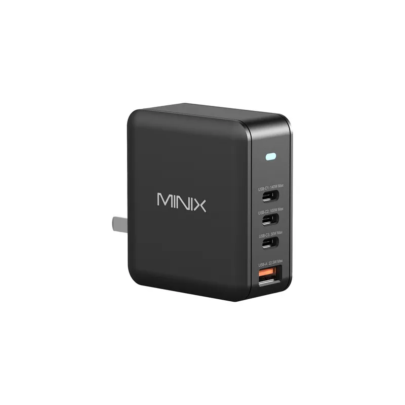 Minix P165 GaN Wall Charger with 3x USB-C and 1x USB-A Ports